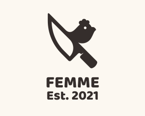 Chicken Knife Chef logo design