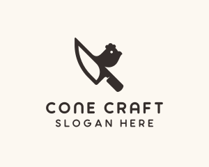 Chicken Knife Chef logo design