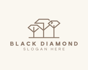 Diamond Tree Forest logo design