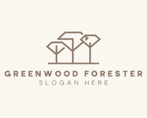 Diamond Tree Forest logo design