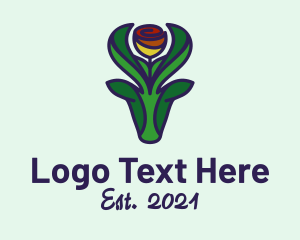 Eco Friendly - Wild Bull Rose logo design