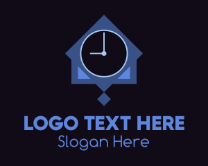 Wristwatch - Blue Wall Clock logo design