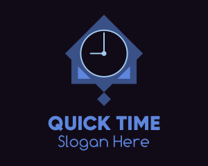 Minute - Blue Wall Clock logo design