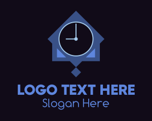 Hour - Blue Wall Clock logo design