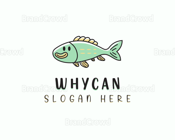 Aquatic Fishery Cartoon Logo