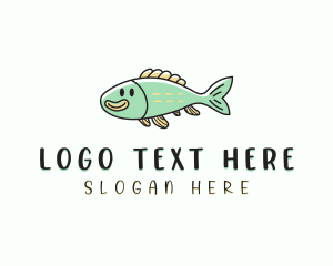Pet Grooming - Aquatic Fishery Cartoon logo design