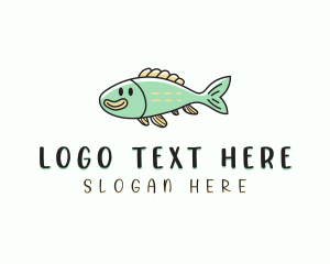 Aquatic Fishery Cartoon Logo