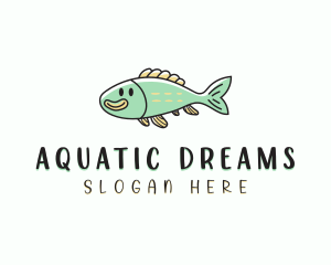 Aquatic Fishery Cartoon logo design