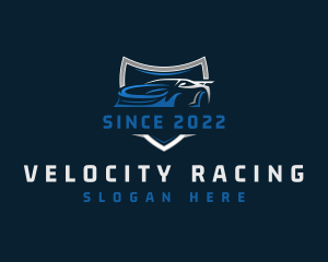 Racing Sportscar Shield logo design