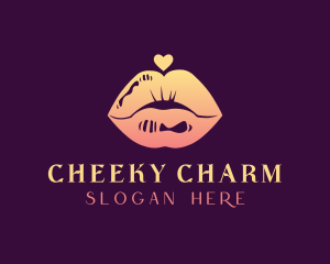 Cheeky - Sexy Kissable Lips logo design