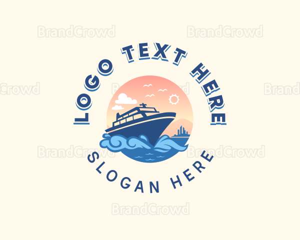 Cruise Ship Travel Logo