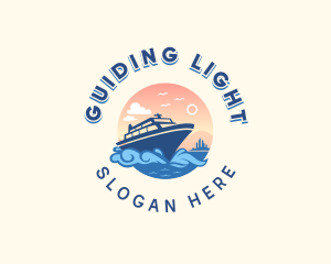 Cruise Ship Travel logo design