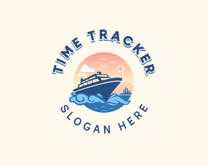 Cruise Ship Travel logo design