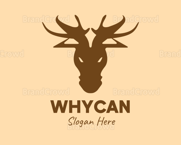 Brown Moose Hunting Logo