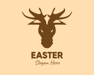 Brown Moose Hunting Logo