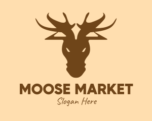 Moose - Brown Moose Hunting logo design