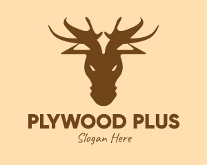 Plywood - Brown Moose Hunting logo design