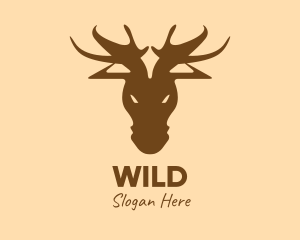 Horns - Brown Moose Hunting logo design