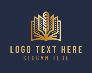 Notary - Gold Legal Notary Book logo design