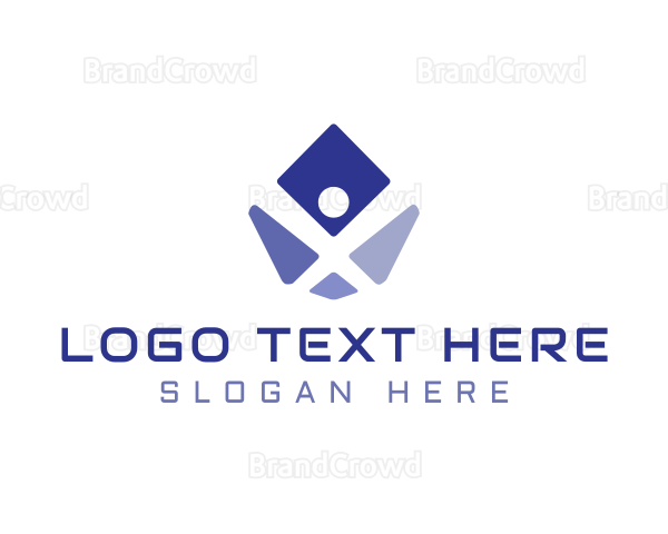 Cyber Tech Gaming Letter X Logo
