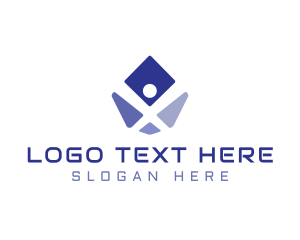 Mosaic - Cyber Tech Gaming Letter X logo design