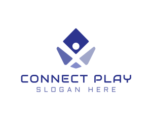 Multiplayer - Cyber Tech Gaming Letter X logo design