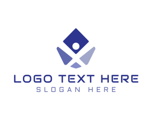 Negative Space - Cyber Tech Gaming Letter X logo design