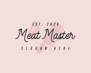 Butcher Meat Knife logo design