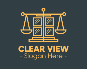 Golden Law Window logo design