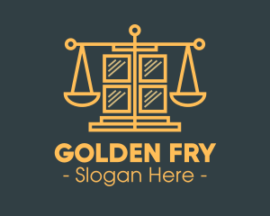 Golden Law Window logo design