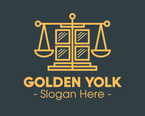 Golden Law Window logo design