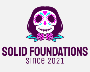 Culture - Colorful Calavera Skull logo design