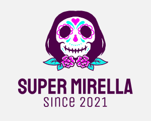 Travel - Colorful Calavera Skull logo design