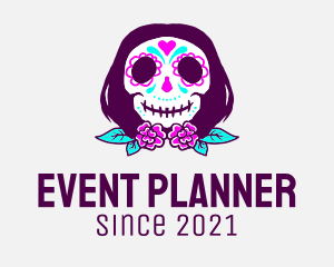 Colorful - Colorful Calavera Skull logo design