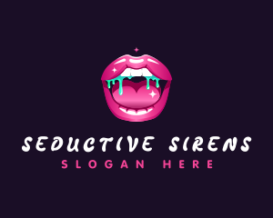 Erotic Lips Seductive logo design