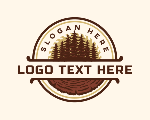Woodcarving - Forest Lumberjack Woodwork logo design