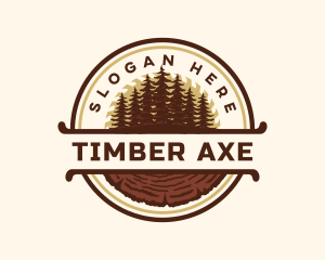 Forest Lumberjack Woodwork logo design