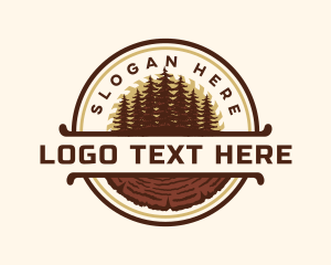 Forest Lumberjack Woodwork Logo