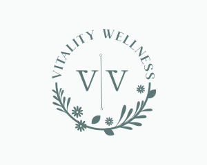 Foliage Wreath Wellness Spa logo design