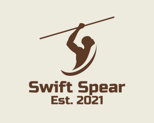 Javelin - Brown Javelin Athlete logo design