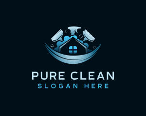 Cleaning Maintenance Disinfection logo design