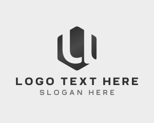 Negative Space - Hexagon Startup Letter U logo design
