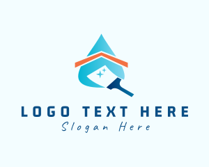 Clean - House Cleaning Housekeeping logo design