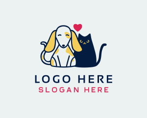 Dog Cat Love Logo