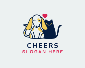 Dog Cat Love Logo