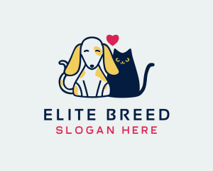 Dog Cat Love logo design
