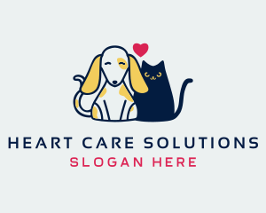 Dog Cat Love logo design