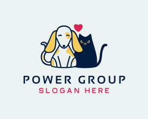 Heart - Dog Cat Love logo design