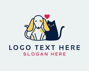 Veterinary - Dog Cat Love logo design