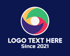 Photography Studio - Multicolor Shutter Letter O logo design